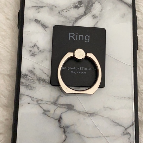 White Marble iPhone 678 Plus Protective Glass Case - Picture 3 of 3